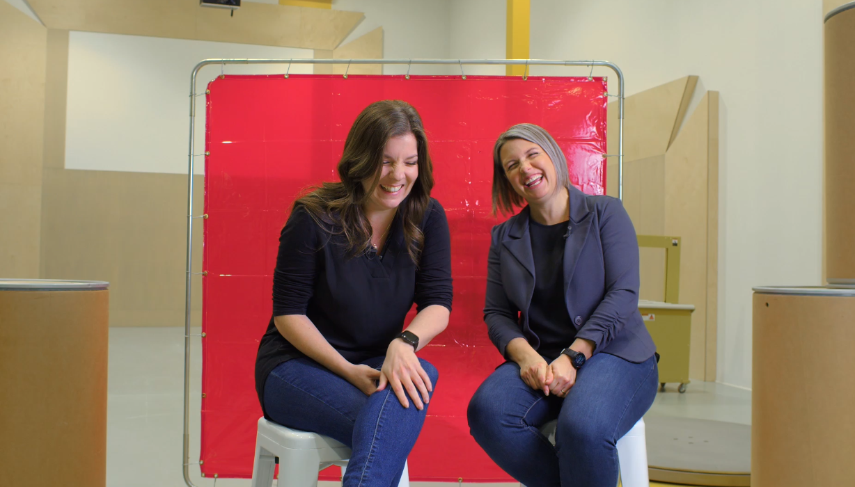 Marie-Ève and Véronique - two colleagues involved!